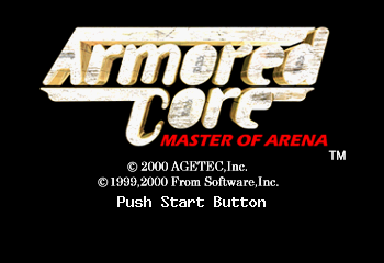 Armored Core: Master of Arena Title Screen
